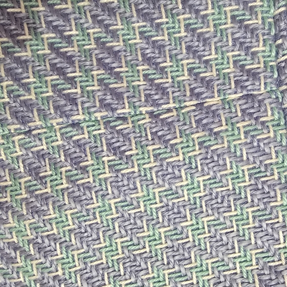 Sag Harbor Blue and White Herringbone Tweed Full Zip Blazer 10 Career - Picture 4 of 11